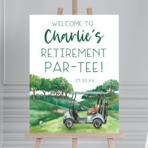 Golf Par-tee Retirement Sign Golf Theme Retirement