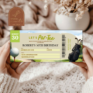 Golf Partee Sport Adult Birthday Ticket