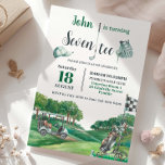 Golf Party 70th Birthday Turning Sixty   Invitation<br><div class="desc">Personalize this awesome golf party 70th birthday invitation with your own wording and party details easily and quickly, simply press the customize it button to further re-arrange and format the style and placement of the text. All text is editable. Great for any age! Matching items available in store! (c) The...</div>