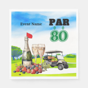 Golf Party 80th Birthday Napkins
