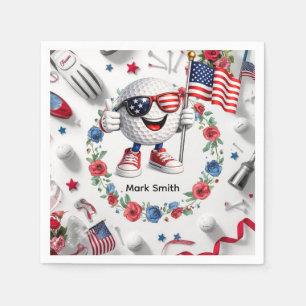 Golf Party American 4th July Napkins