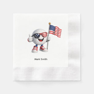 Golf Party American 4th July Napkins