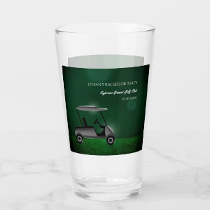 Golf Party Bachelor Party Golfers Green golf cart Glass