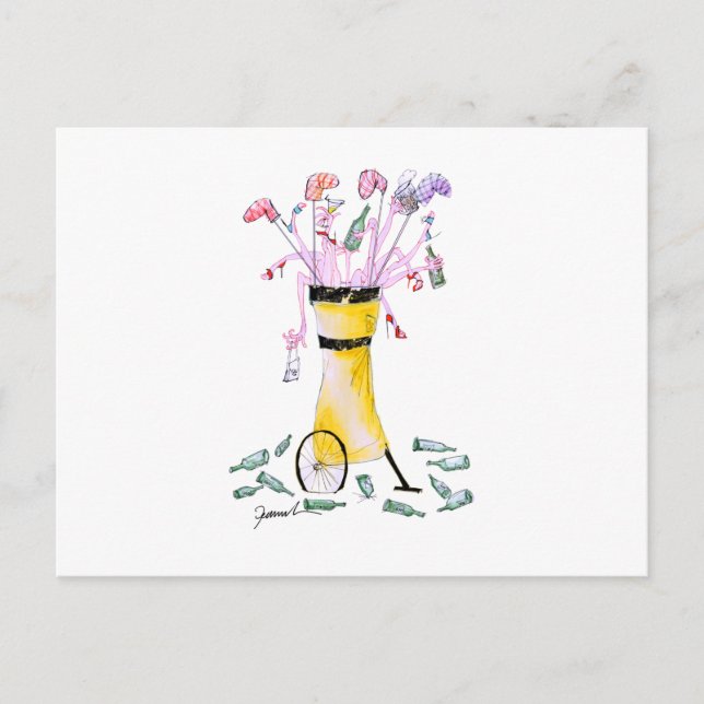 golf party bag, tony fernandes postcard (Front)