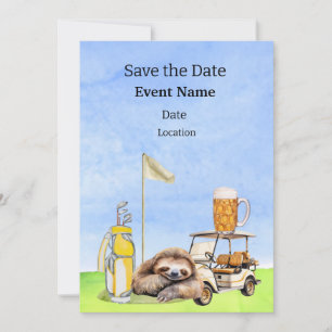 Golf Party Birthday Save the Date for golfer Invitation