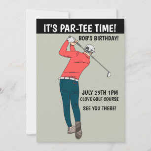 GOLF PARTY CUSTOM INVITATIONS