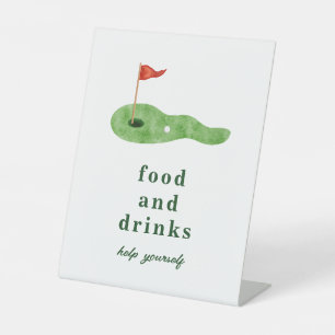 Golf Party Food and Drinks Sign