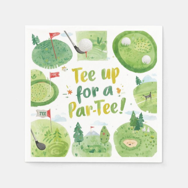 Golf  party funny saying  napkins (Front)