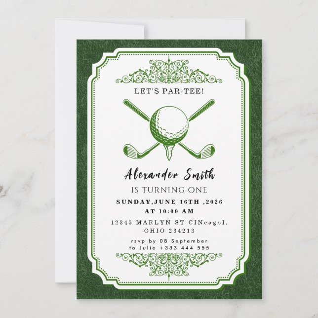 Golf Party Invitation (Front)