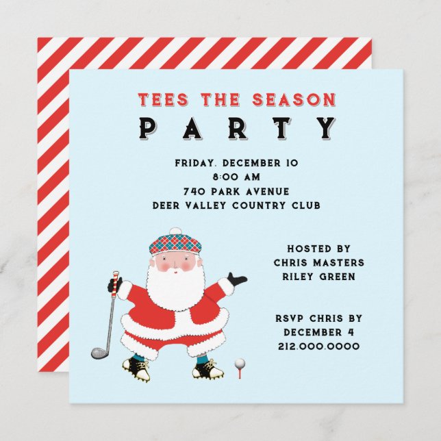 Golf Party Invitations (Front/Back)