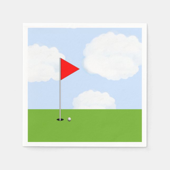 Golf party paper napkins (Front)
