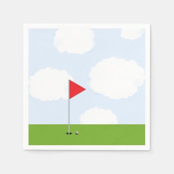 Golf Party Paper Napkins by surpriseshop at Zazzle