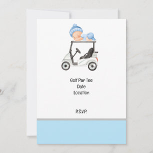Golf party save the date i Baby Shower BOY Invitation