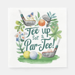 Golf party themed for golfer napkins