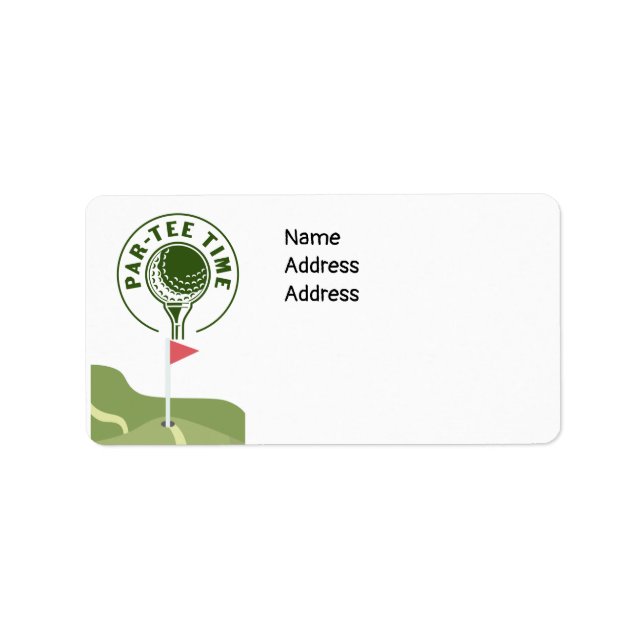 Golf Party Time on golf course  Label (Front)