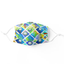 Golf Pattern Blue Green Adult Cloth Face Mask