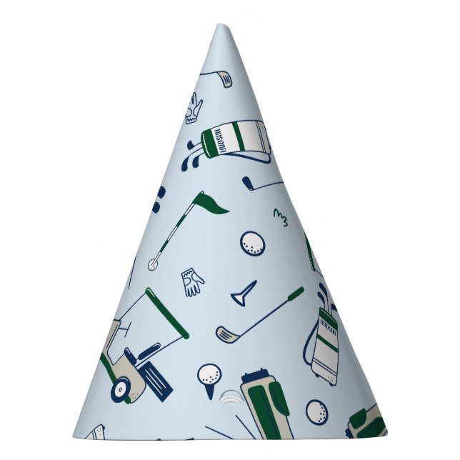 Golf Pattern Party Hat (Right)