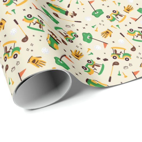 Golf Pattern Wrapping Paper