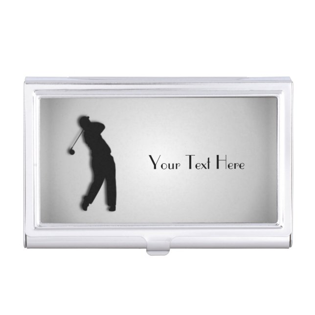 Golf Personalized Business Card Case (Front)