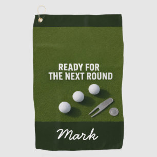 Golf Personalized Golf Saying on Putting Green Towel