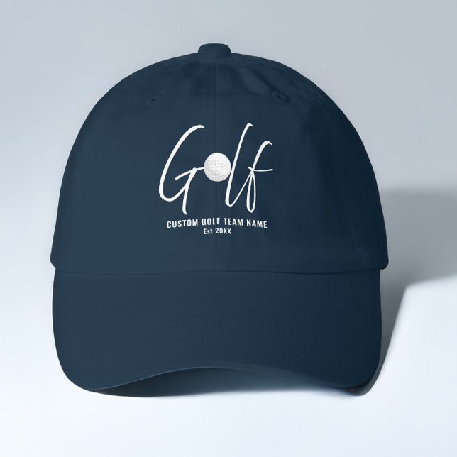 Golf Personalized Golfer Blue & White Dad Hat (Golf Personalized Golfer Blue & White Dad Hat)