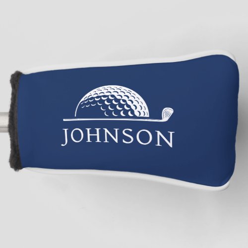 Golf Personalized Name Navy Blue Putter Golf Head Cover