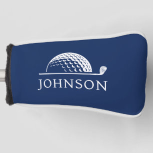 Golf Personalized Name Navy Blue Putter Head Cover