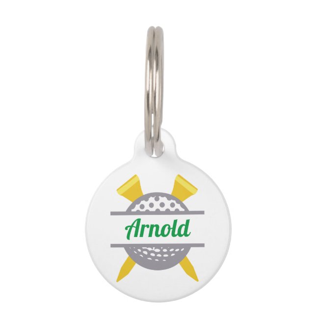 Golf Personalized Pet ID Tag (Front)