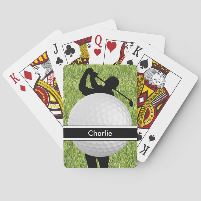 Golf Personalized Playing Cards (Back)
