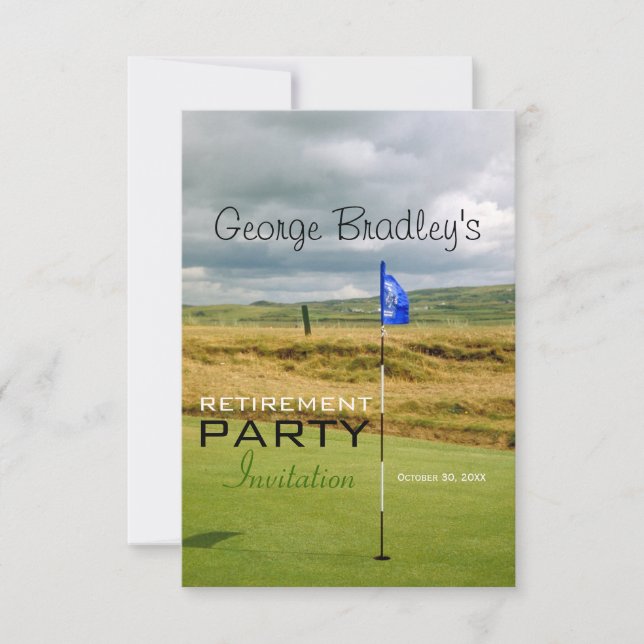Golf Personalized Retirement Party Invitation (Front)