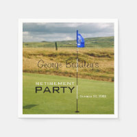 Golf Personalized Retirement Party Paper Napkin