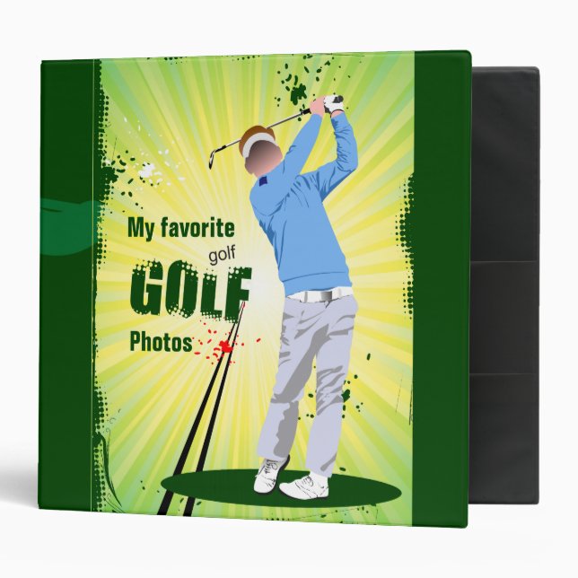Golf photo album. 3 ring binder (Front/Inside)