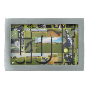 Golf Photo Collage, Belt Buckle