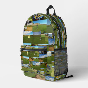 Golf Photo Collage, Full Print Backpack