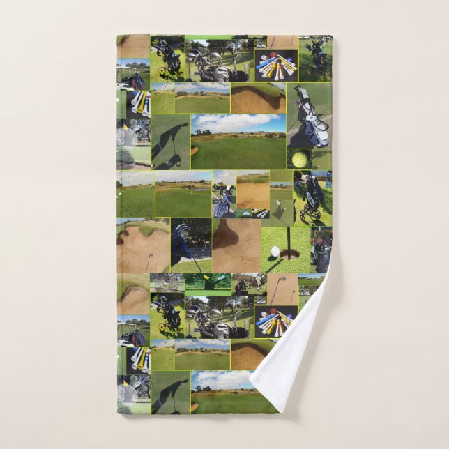 Golf Photo Collage, Hand Towel (Hand Towel)