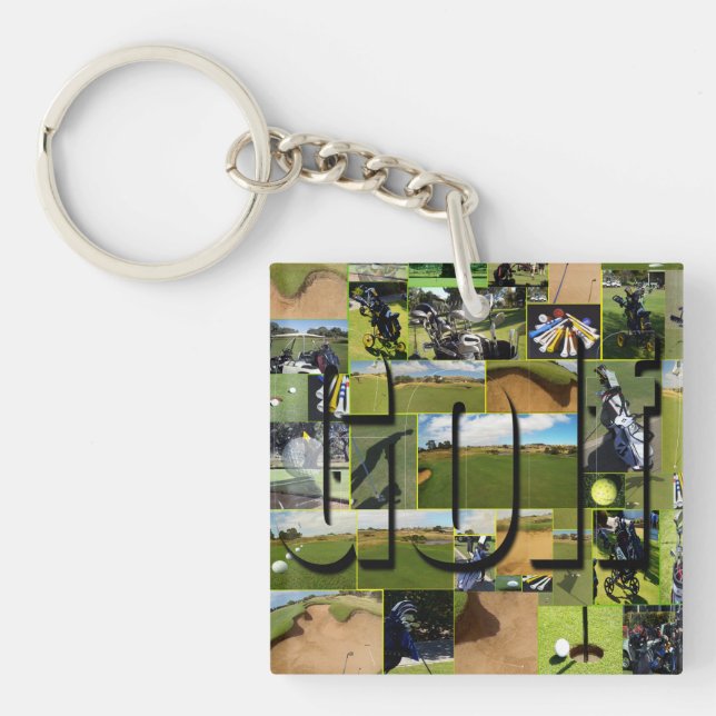 Golf Photo Collage, Keychain (Front)