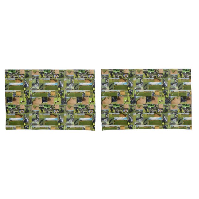 Golf Photo Collage,   Pillow Case (Front-Set)