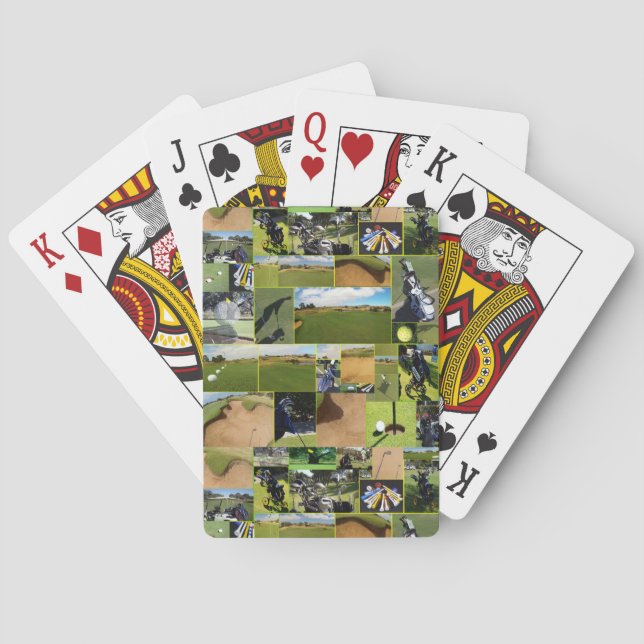 Golf Photo Collage, Poker Cards (Back)