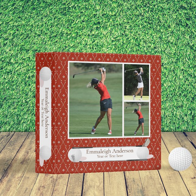 Golf Photo Collage Red Binder (Creator Uploaded)