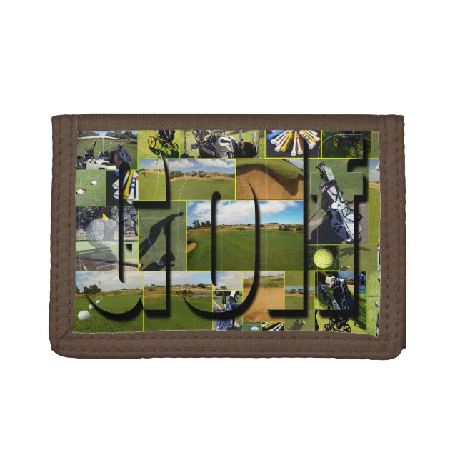 Golf Photo Collage, Trifold Wallet (Front)