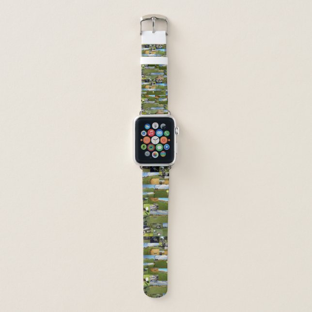 Golf, Photo Collarge,  Apple Watch Band (Front)