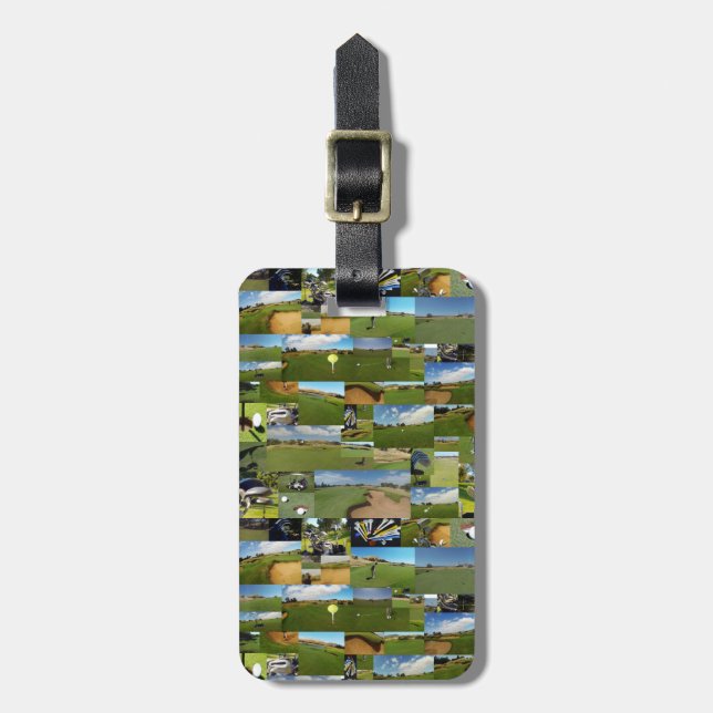 Golf, Photo Collarge, Luggage Tag (Front Vertical)