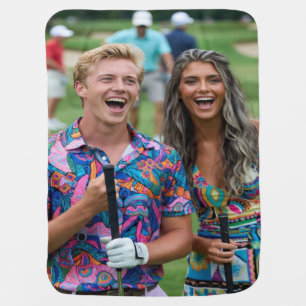 Golf Photo Customize Personalize Baby Blanket