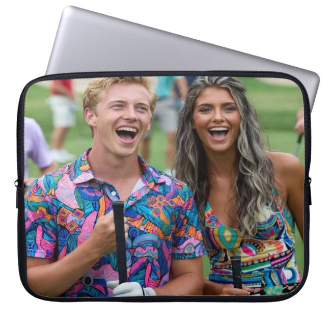Golf Photo Customize Personalize Laptop Sleeve (Front)