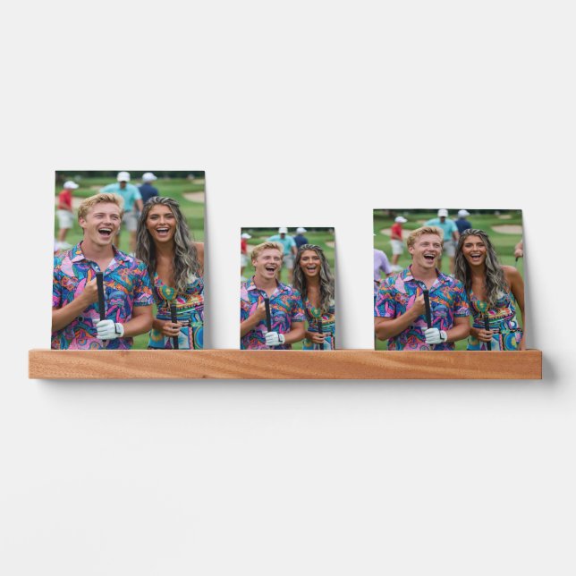 Golf Photo Customize Personalize Picture Ledge (Front)