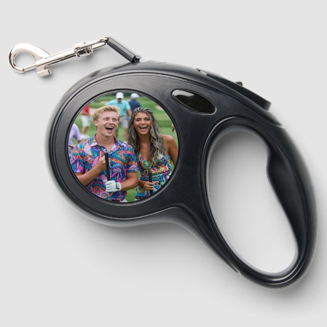 Golf Photo Customize Personalize Retractable Pet Leash (Front)