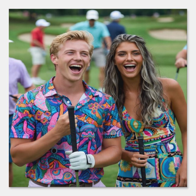 Golf Photo Customize Personalize Sign (Front)