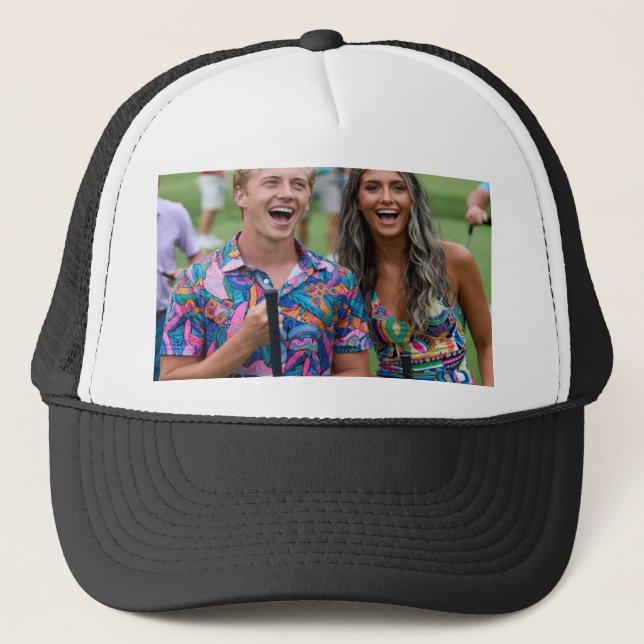 Golf Photo Customize Personalize Trucker Hat (Front)