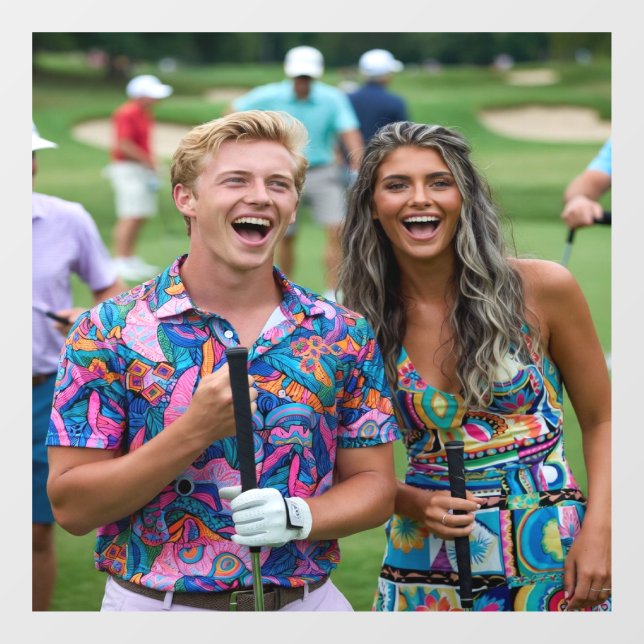 Golf Photo Customize Personalize Window Cling (Sheet)