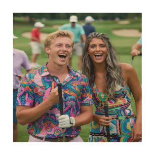 Golf Photo Customize Personalize Wood Wall Art